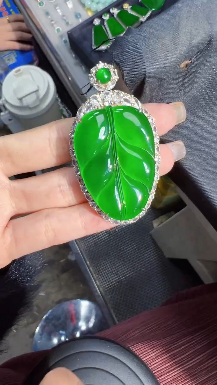 【闪购商品】定制翡翠未镶嵌叶子1