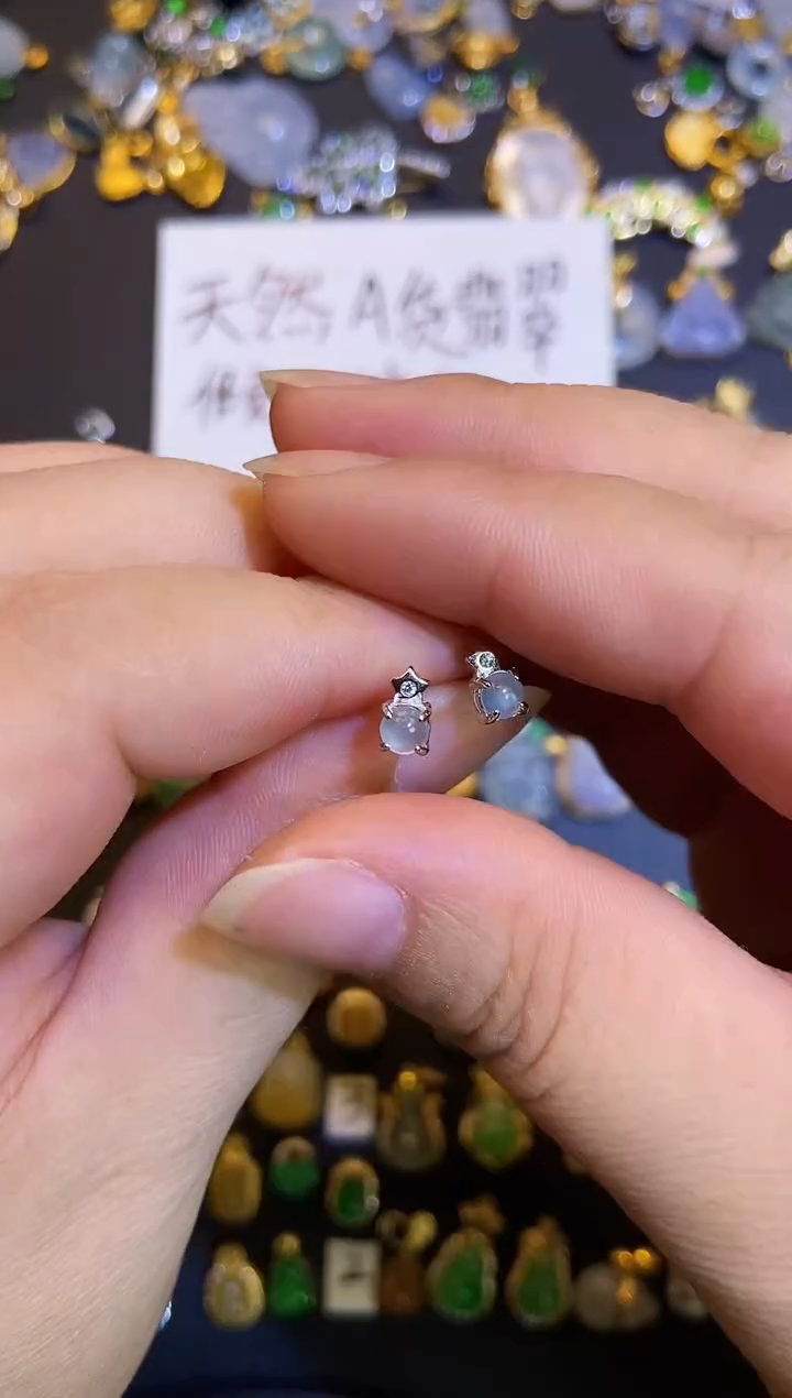 吊坠(不含链)银S925镶嵌翡翠1