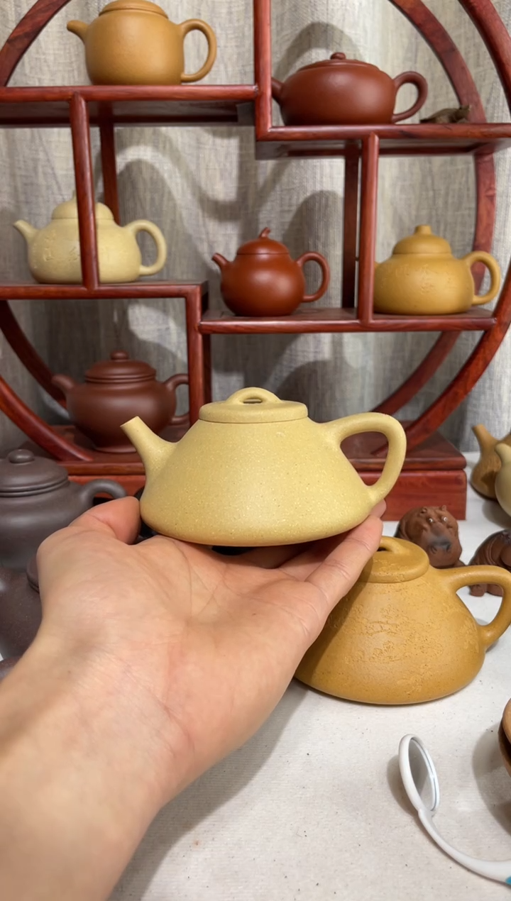 【闪购商品】紫砂茶壶宝山墨绿子冶石瓢205cc