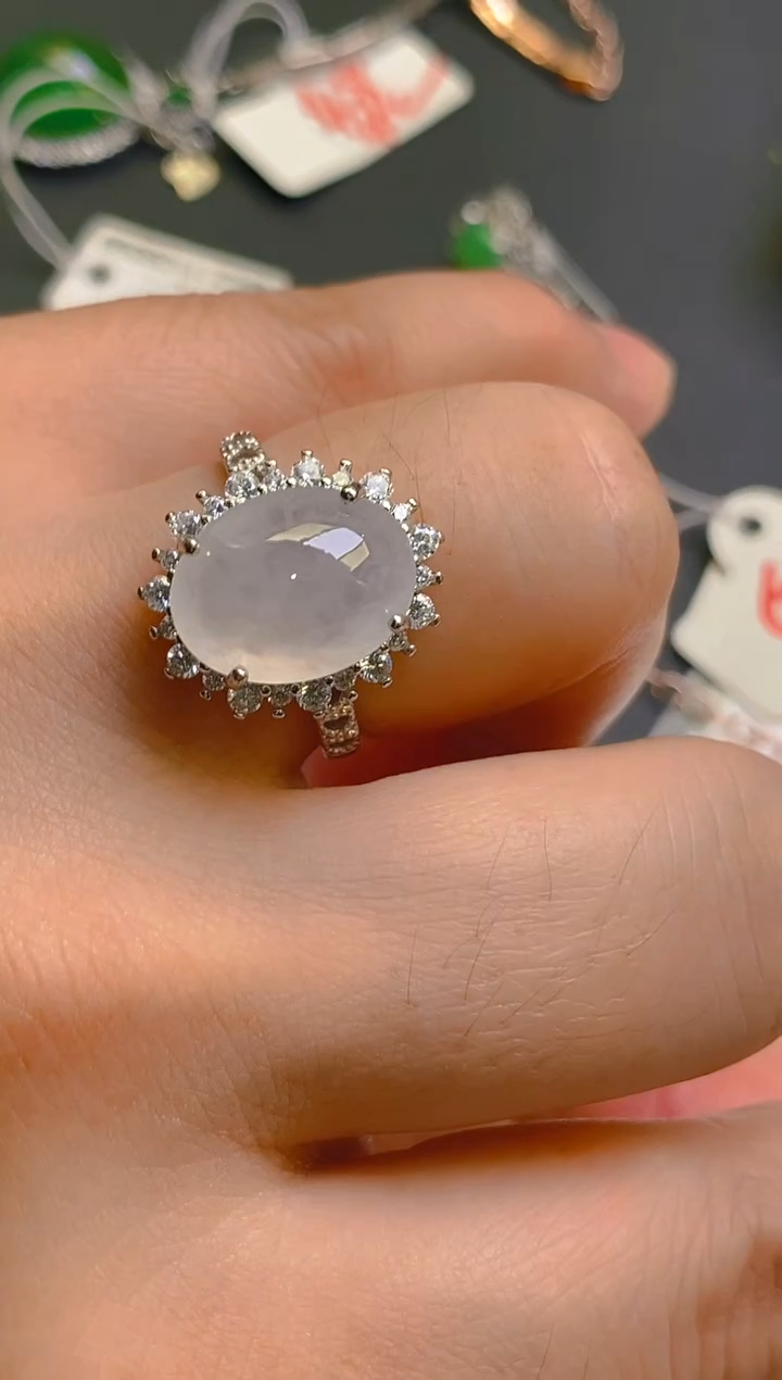 【闪购商品】翡翠耳饰银S925镶嵌天然A货翡翠1