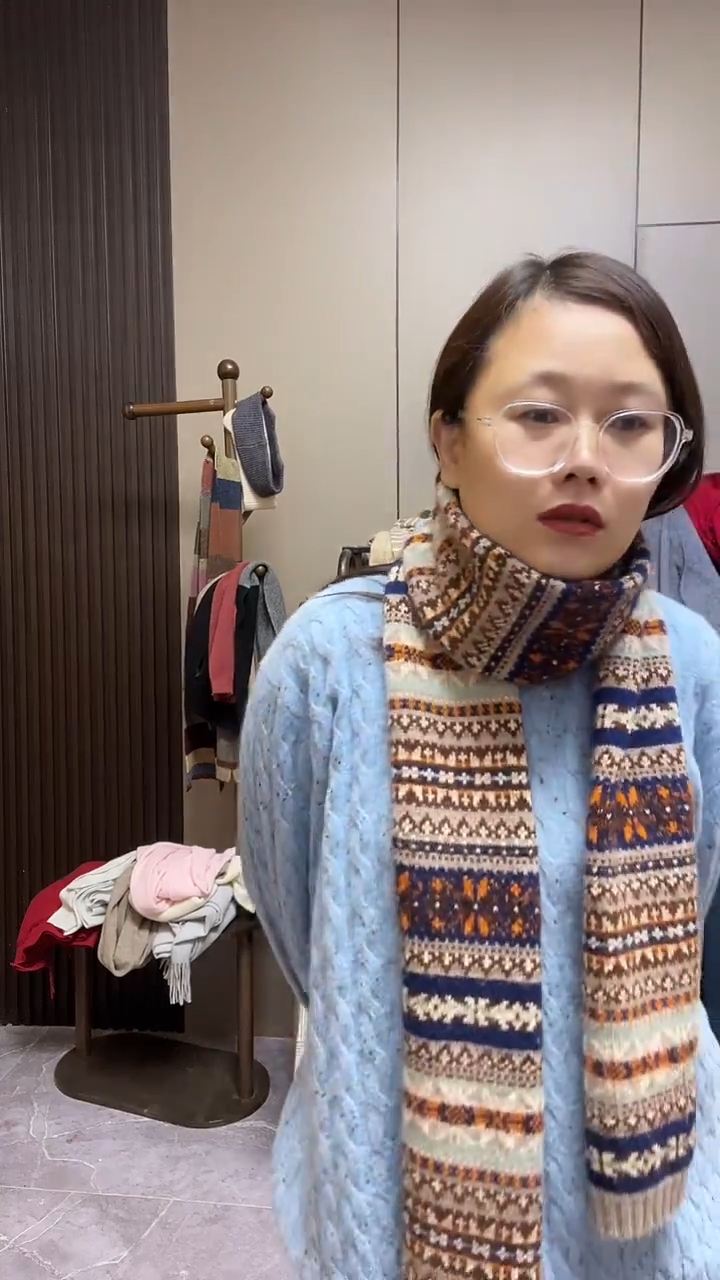 费尔岛羊绒围巾666