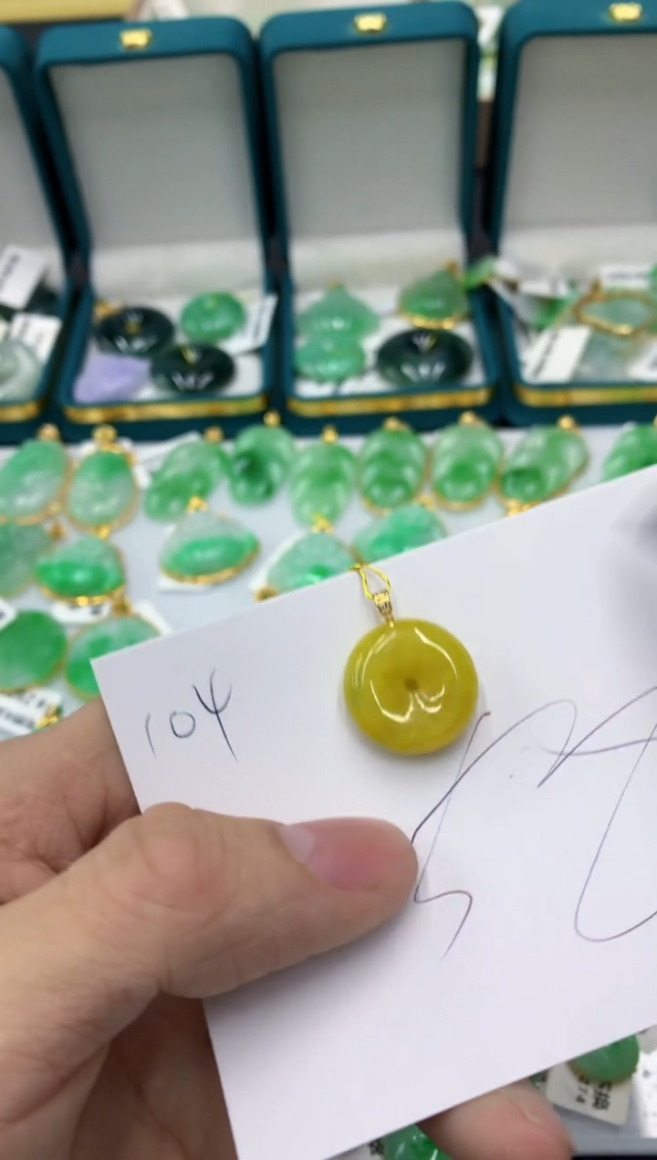 【闪购商品】翡翠颈饰18K金镶嵌1111111111