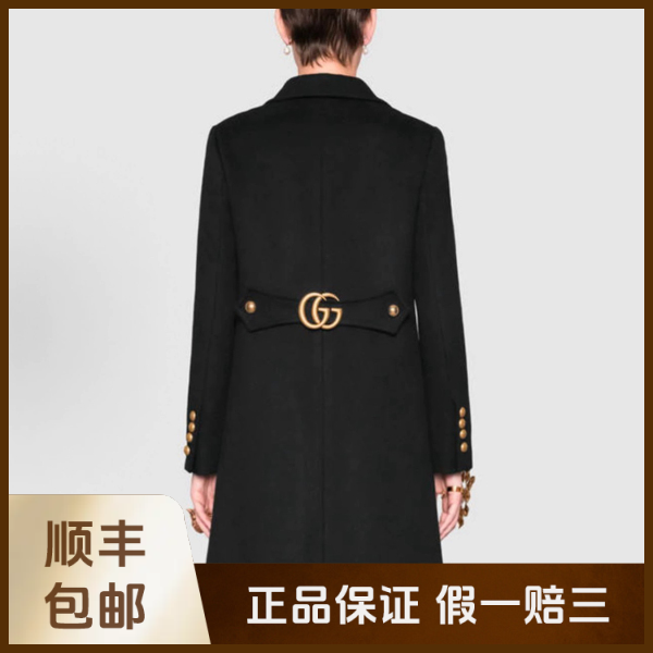 妃鱼/古驰/丝缎、羊毛、亮片/大衣/95新/沐九21