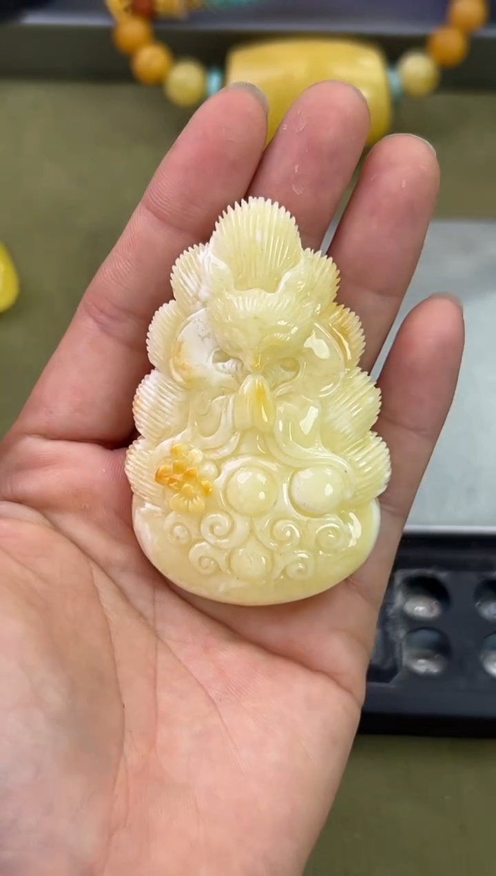 裸石琥珀未镶嵌琥珀蜜蜡吊坠