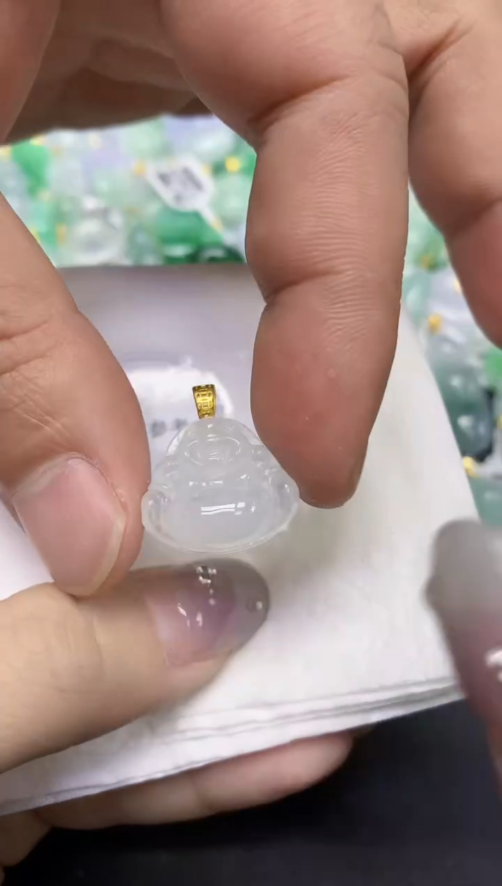 颈饰未镶嵌翡翠天然缅甸翡翠A货百元以上9元证书费自理