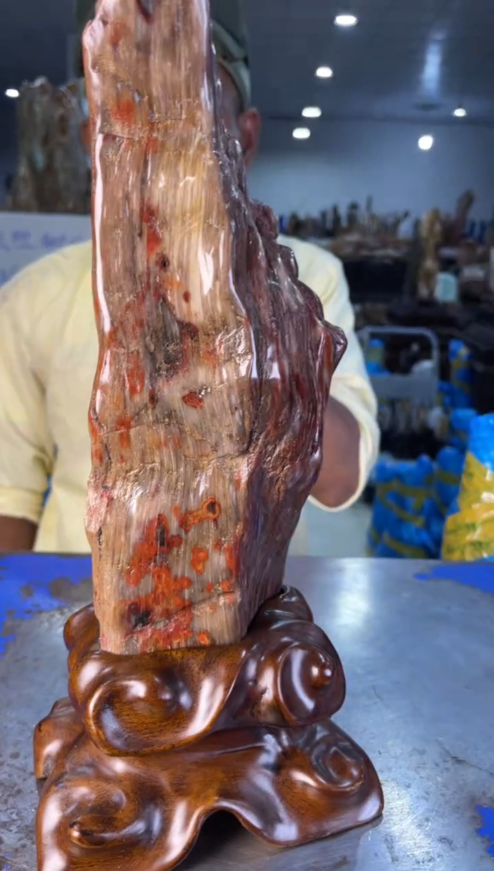 未镶嵌摆件硅化玉55