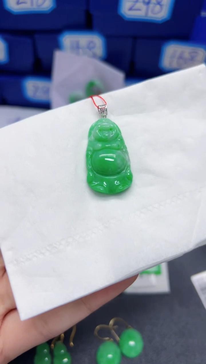 【闪购商品】翡翠颈饰18K金镶嵌Y缅料A货/支持复检/一件