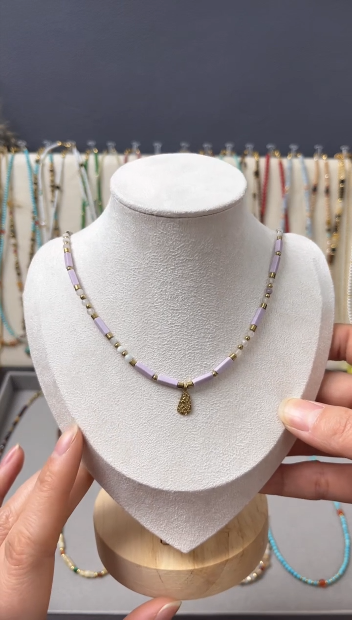 【闪购商品】石英质玉项链合金6号