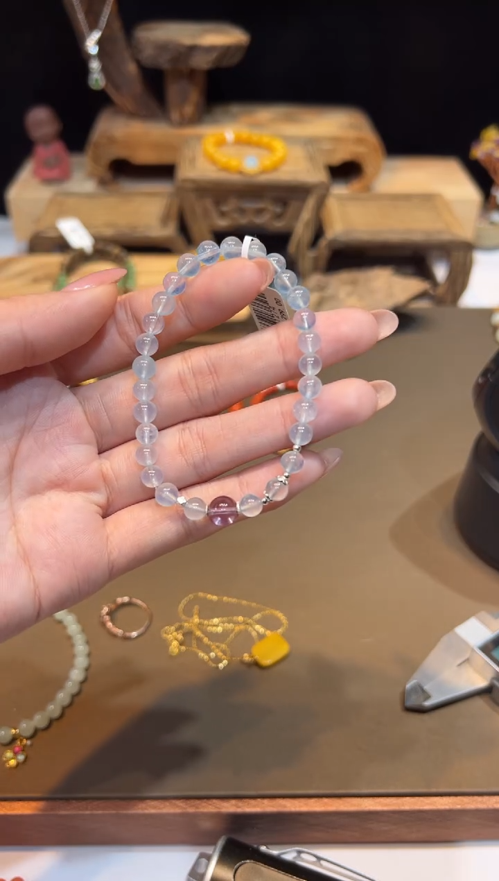 未镶嵌手链海蓝宝石手饰@@B1274