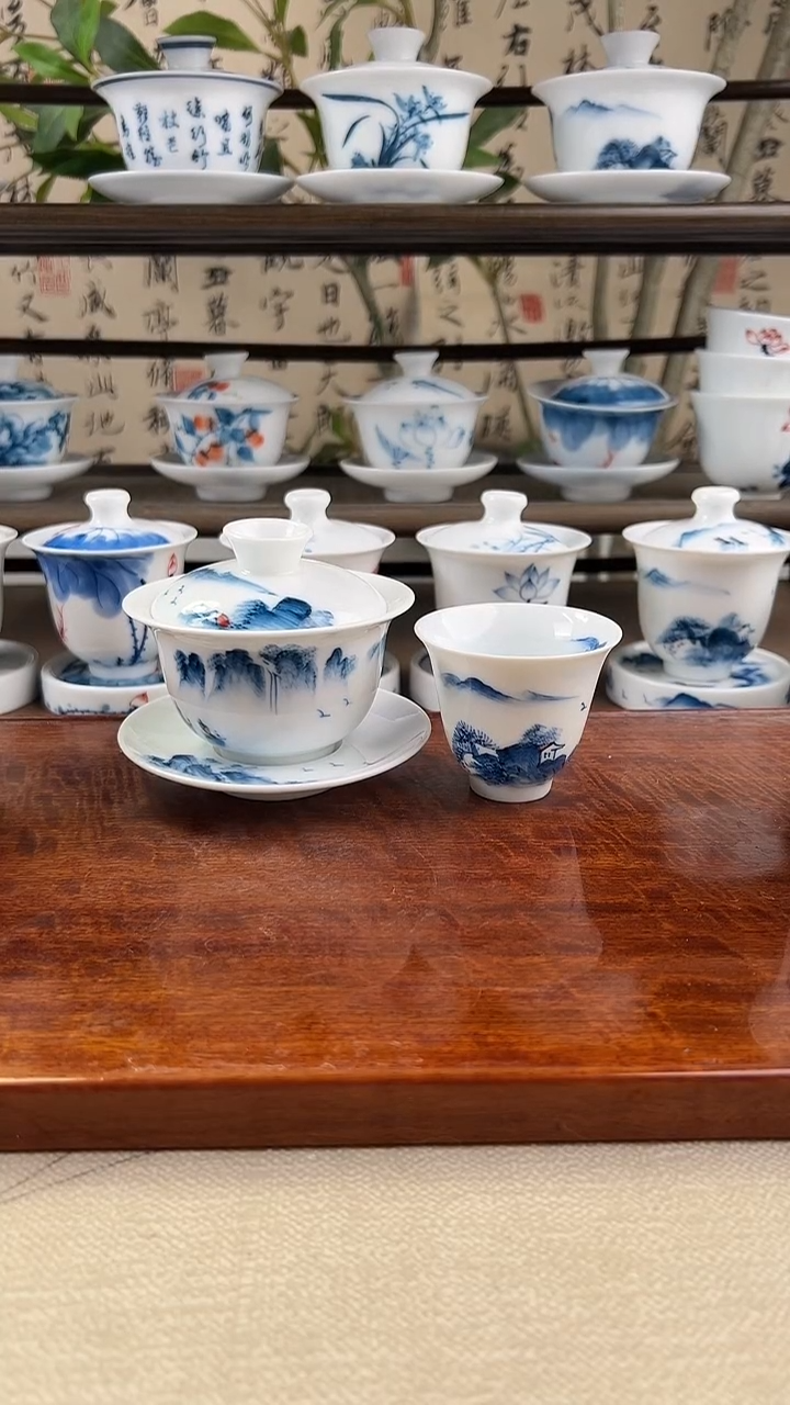 微瑕千里江山130ml三才+闻香杯1个