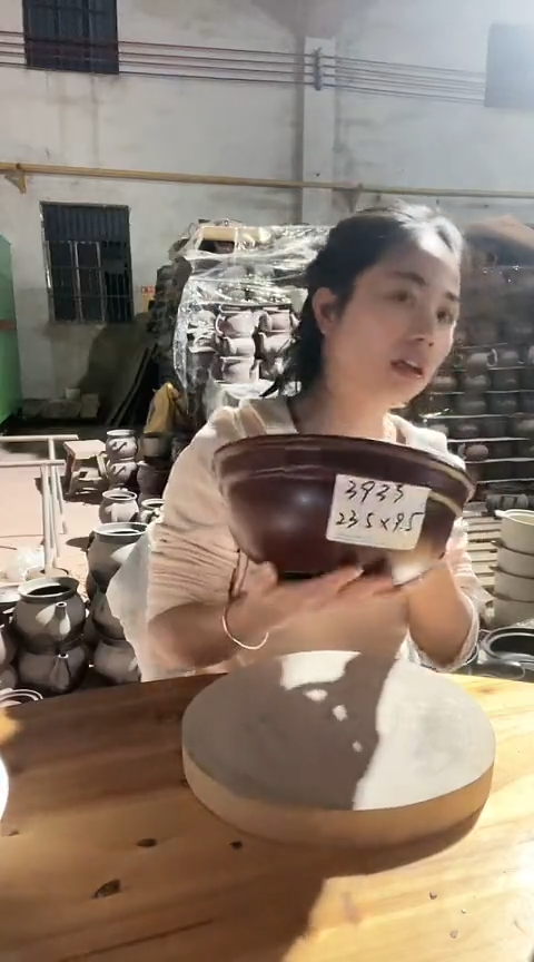 粗砂陶瓷3933瑕疵砂锅碗不带盖