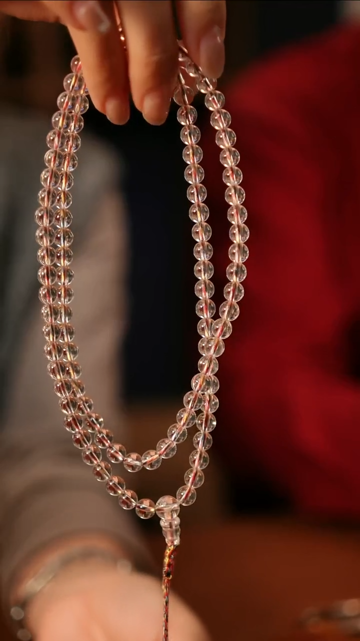 手串猴头核桃双A白水晶