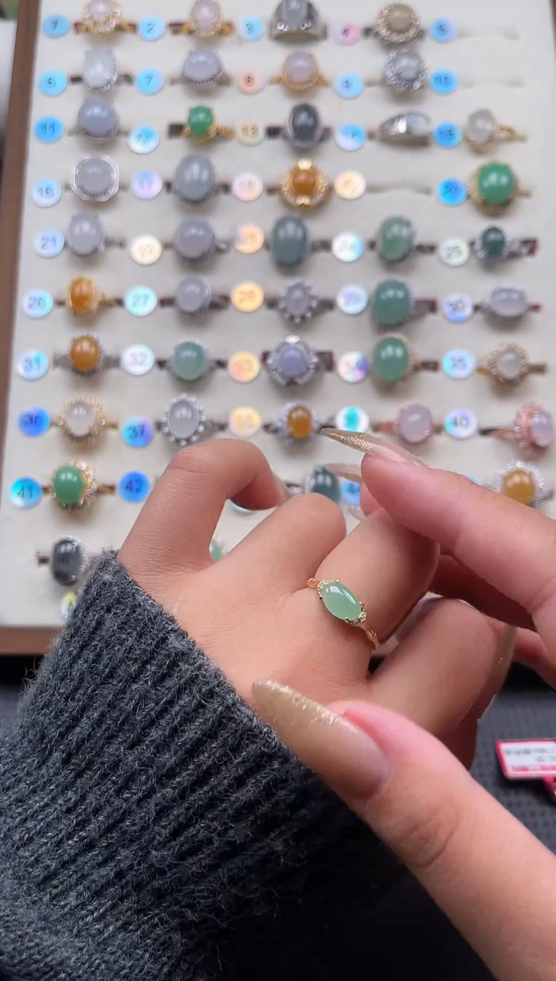 【闪购商品】翡翠戒指银S925镶嵌天然A货翡翠戒指