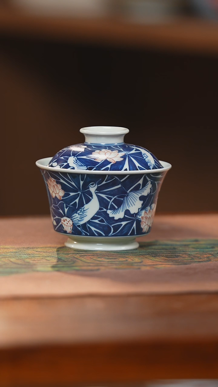 雨溪山房一路连科盖碗110