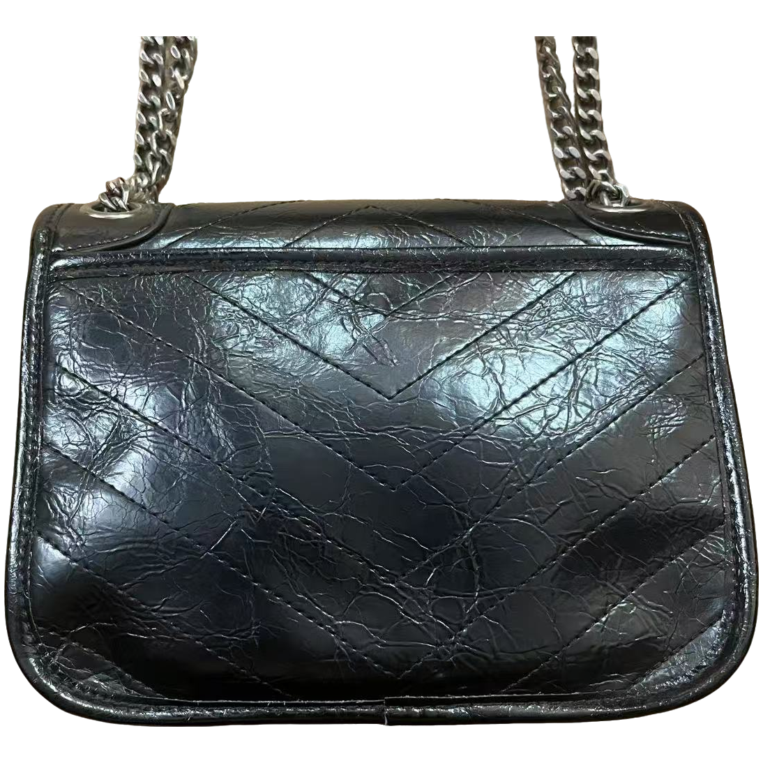 TOLEX2025新款百搭时尚女包邮差中黑色23cm