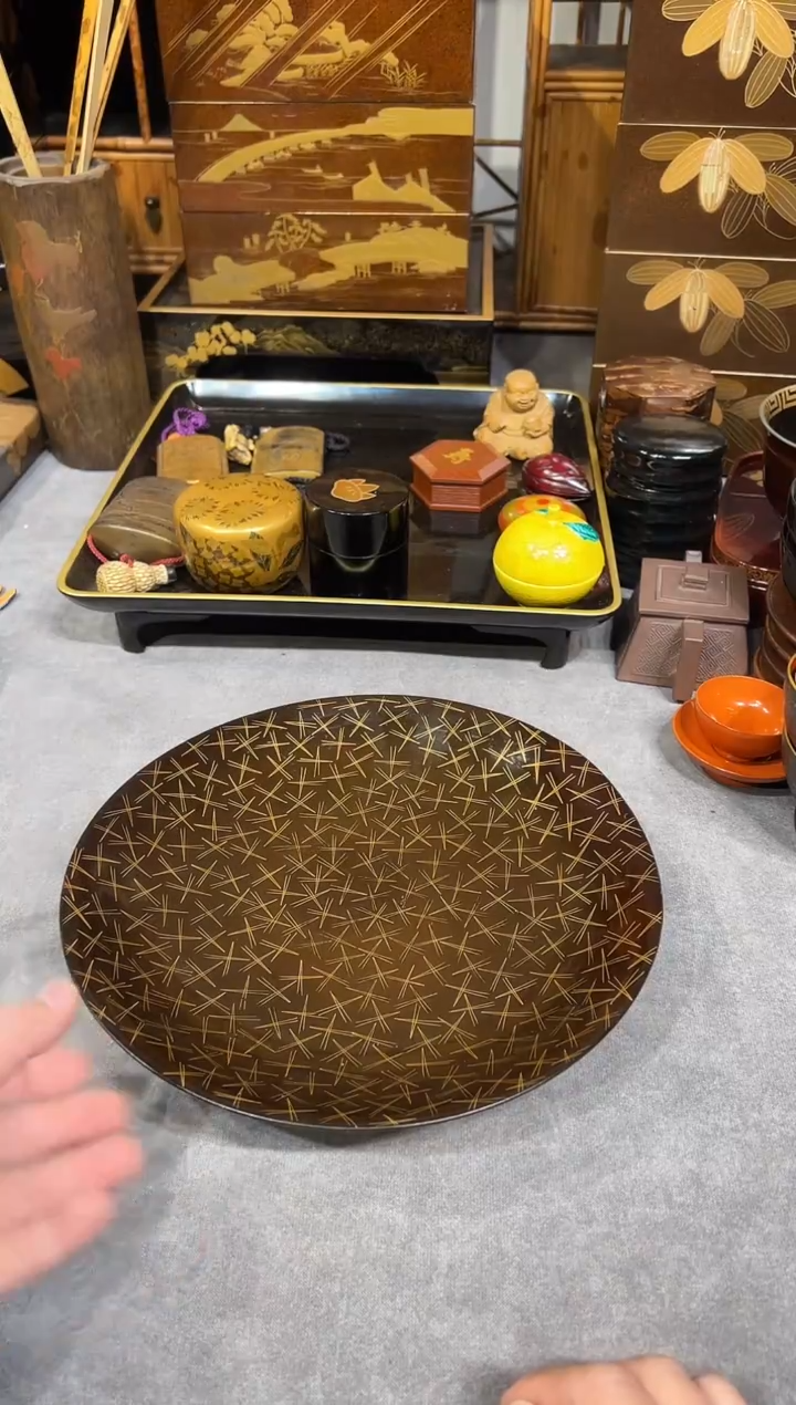 金莳绘 茶盘 大漆漆器大漆漆器