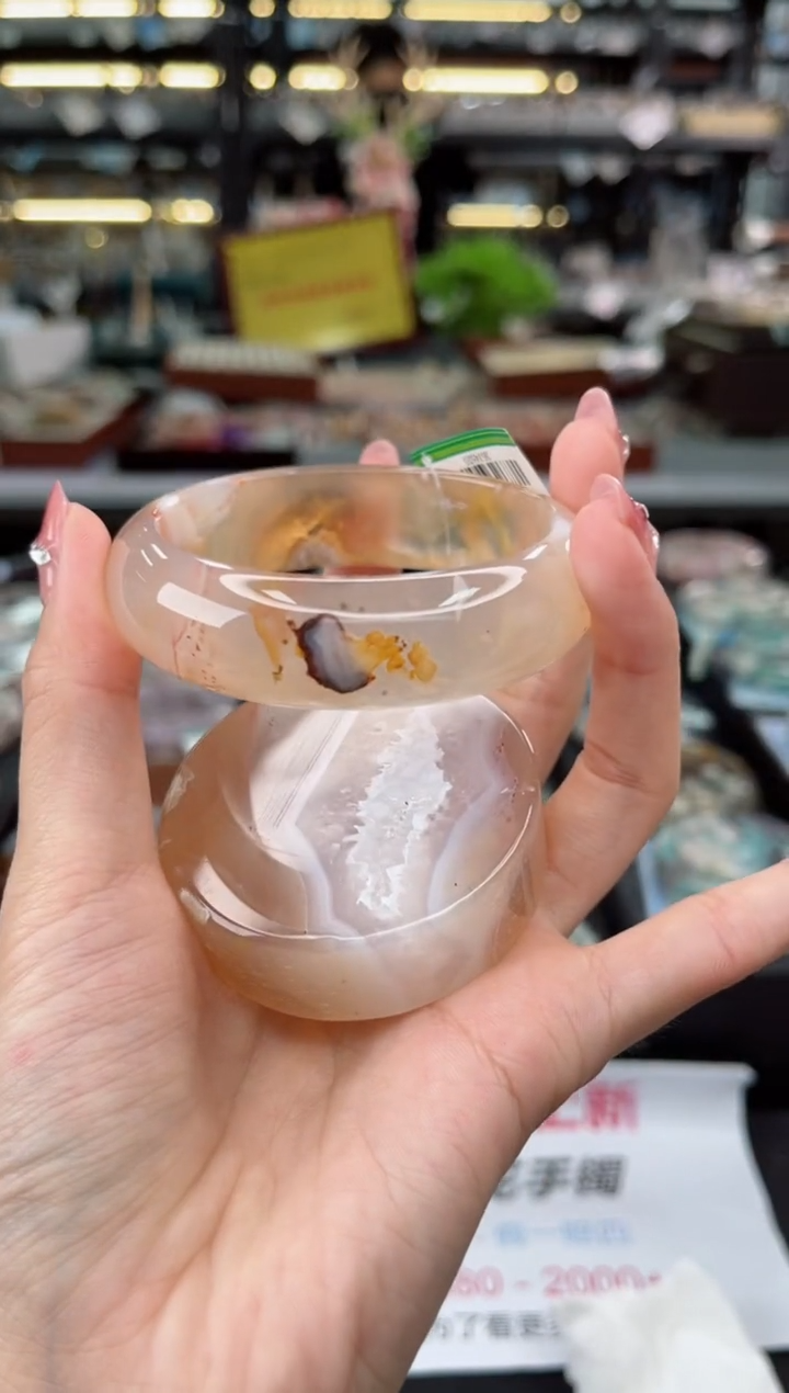 【闪购商品】石英质玉手镯未镶嵌57圈口（赠品镯心）3674520