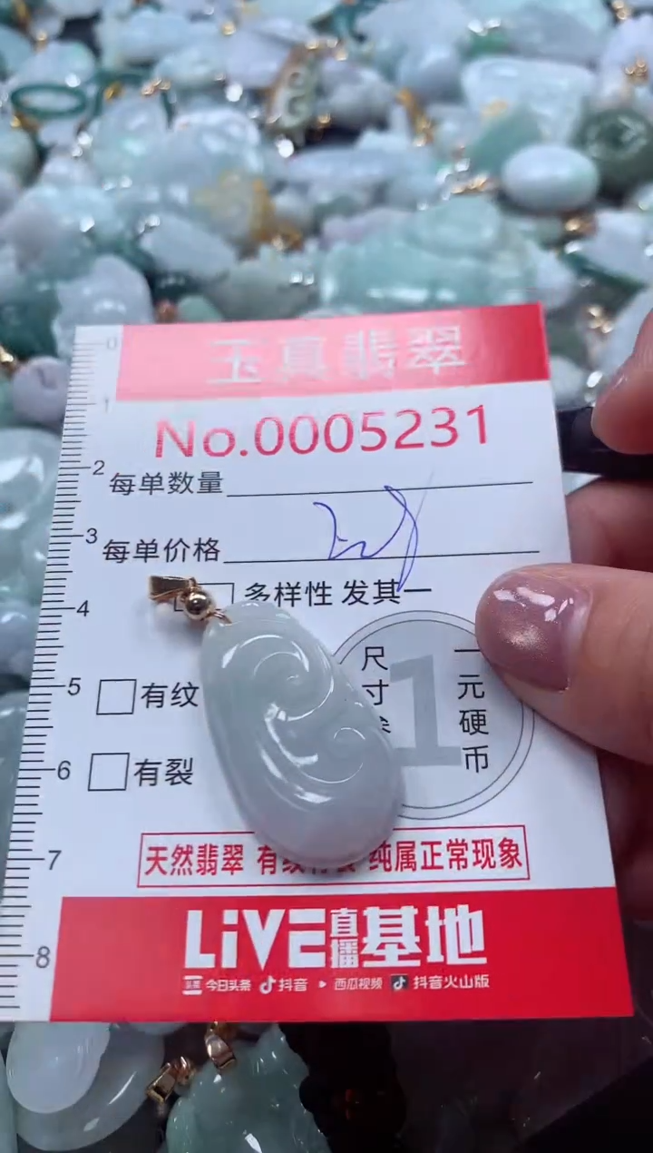 吊坠(不含链)未镶嵌翡翠5231