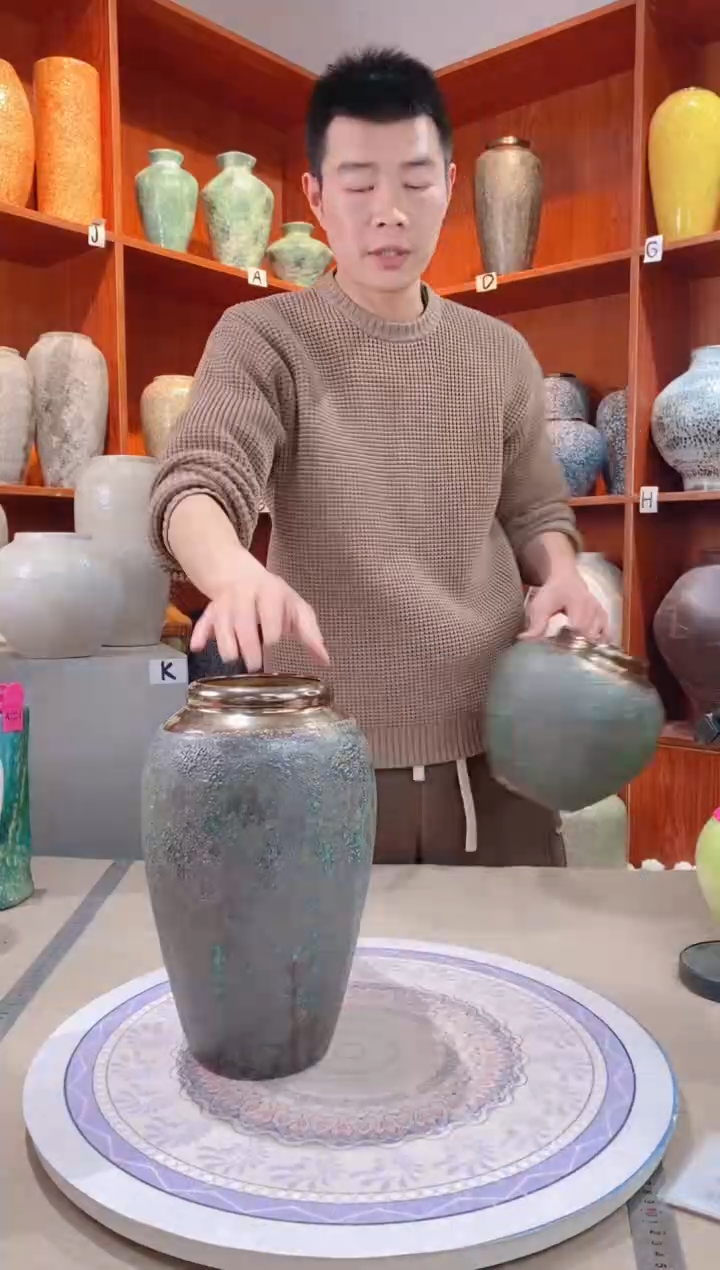 【闪购商品】瓶青铜 中号  陶瓷花瓶 无花