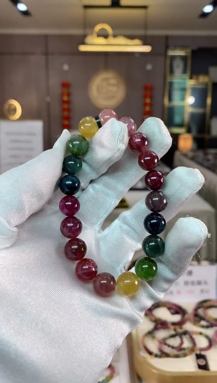 【闪购商品】碧玺单圈手串10mm+未镶嵌（多样性发一条）xion