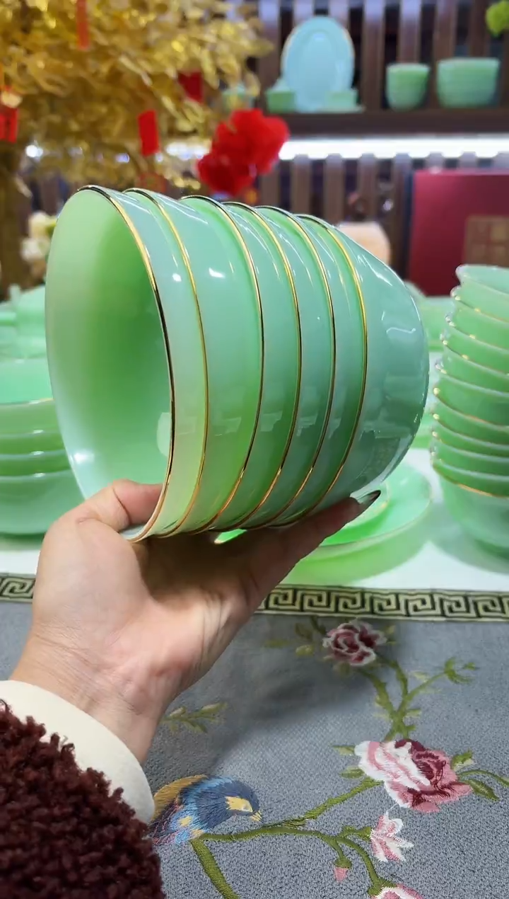 玉瓷5.5英寸饭碗6个