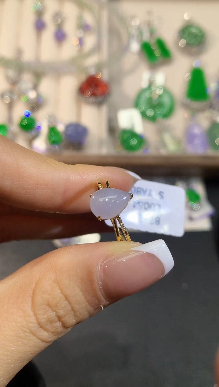 【闪购商品】翡翠戒指18K金镶嵌L0064