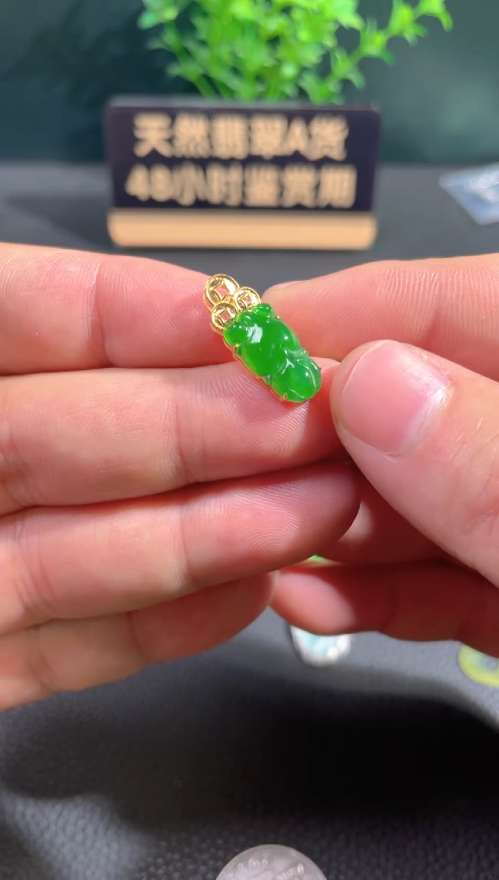 【闪购商品】翡翠颈饰18K金镶嵌翡翠