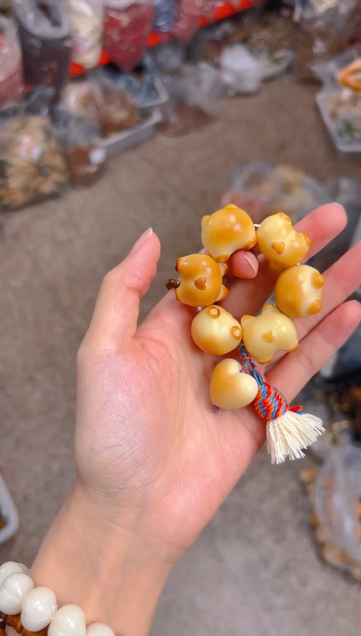 吊坠菩提根/象牙果柯基屁屁手捻  爱心