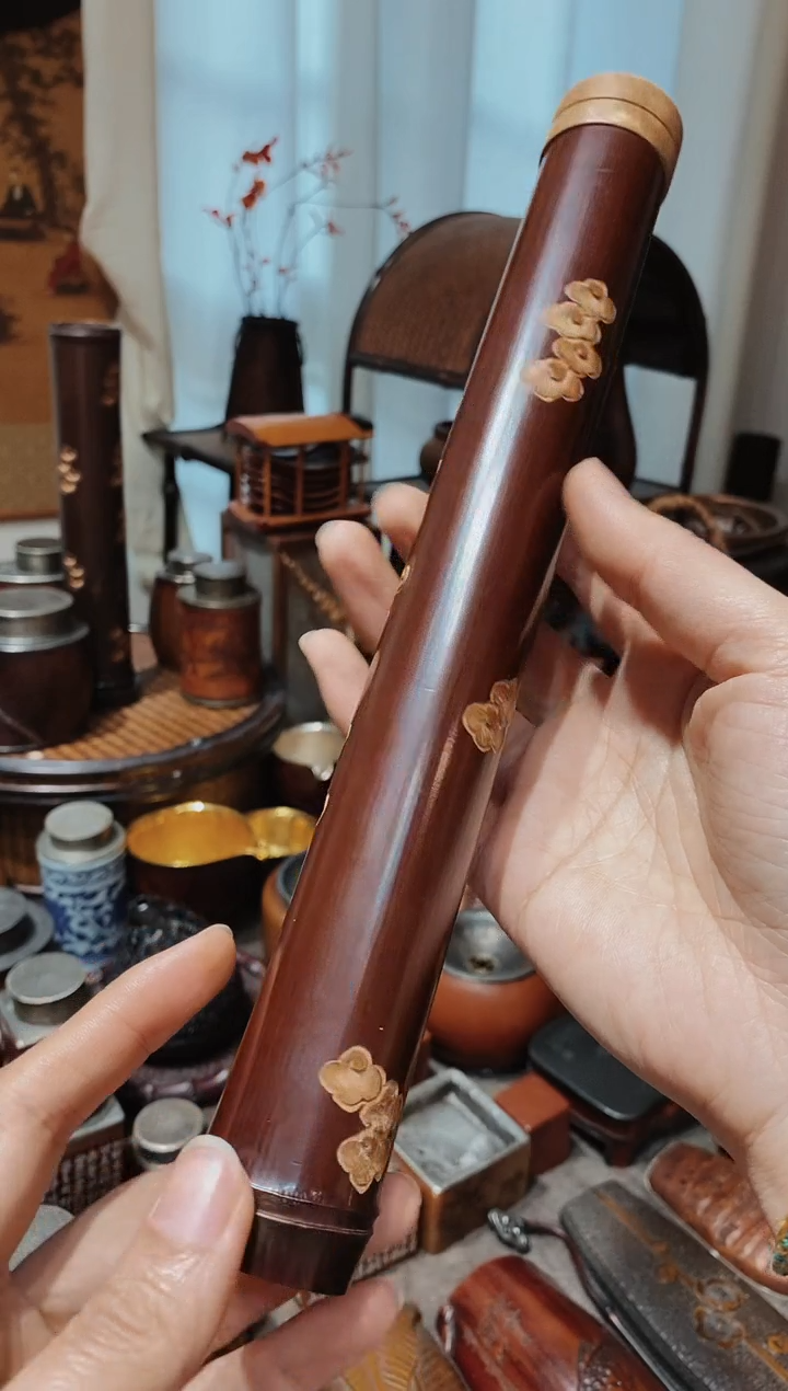 老煤竹祥云雕刻香筒