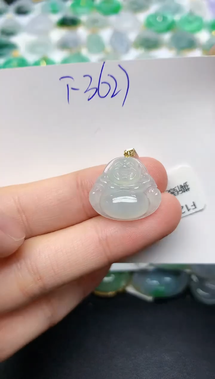 颈饰18K金镶嵌翡翠天然缅甸A货翡翠百元以上9元证书费自理