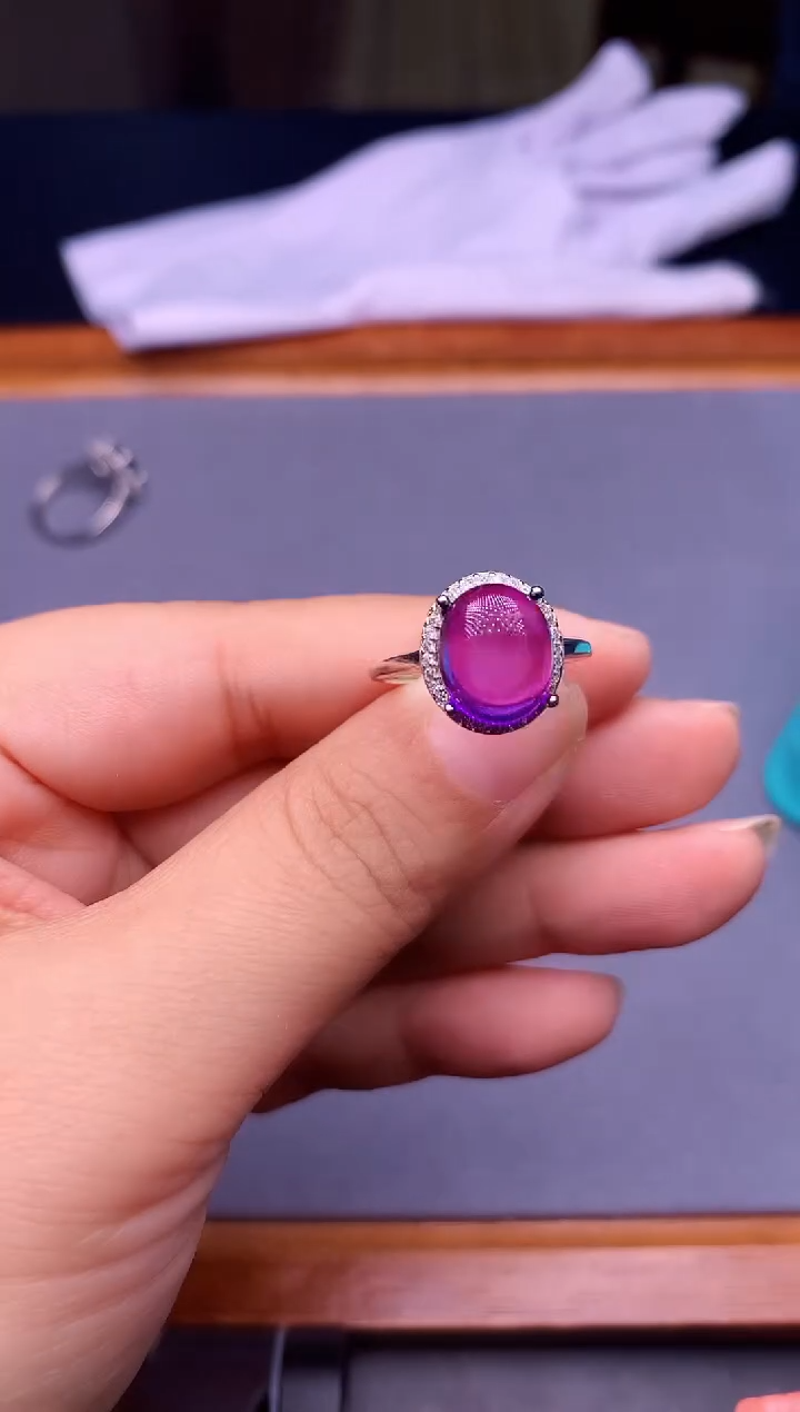 【闪购商品】紫晶戒指银S925镶嵌............