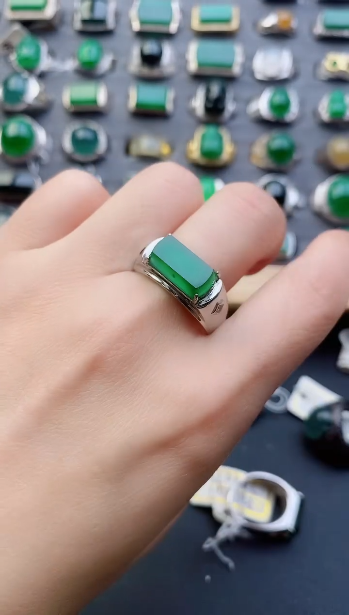 【闪购商品】翡翠戒指银S925镶嵌1111111111