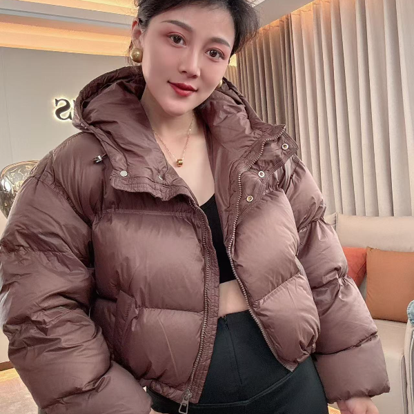 【耿老板6008#Z】欧版连帽精致短款设计感穿搭白鸭绒羽绒服安心绒服