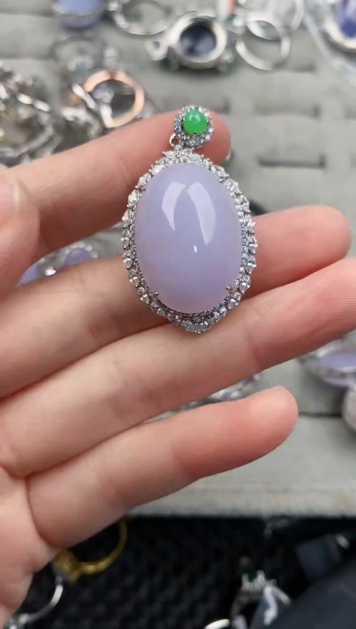 银S925镶嵌戒指翡翠777              9