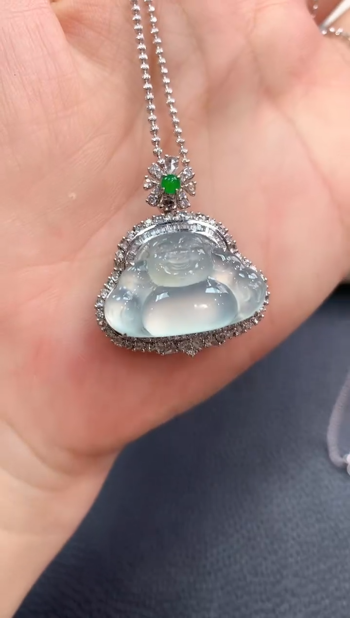 【闪购商品】翡翠吊坠(不含链)18K金镶嵌n60       