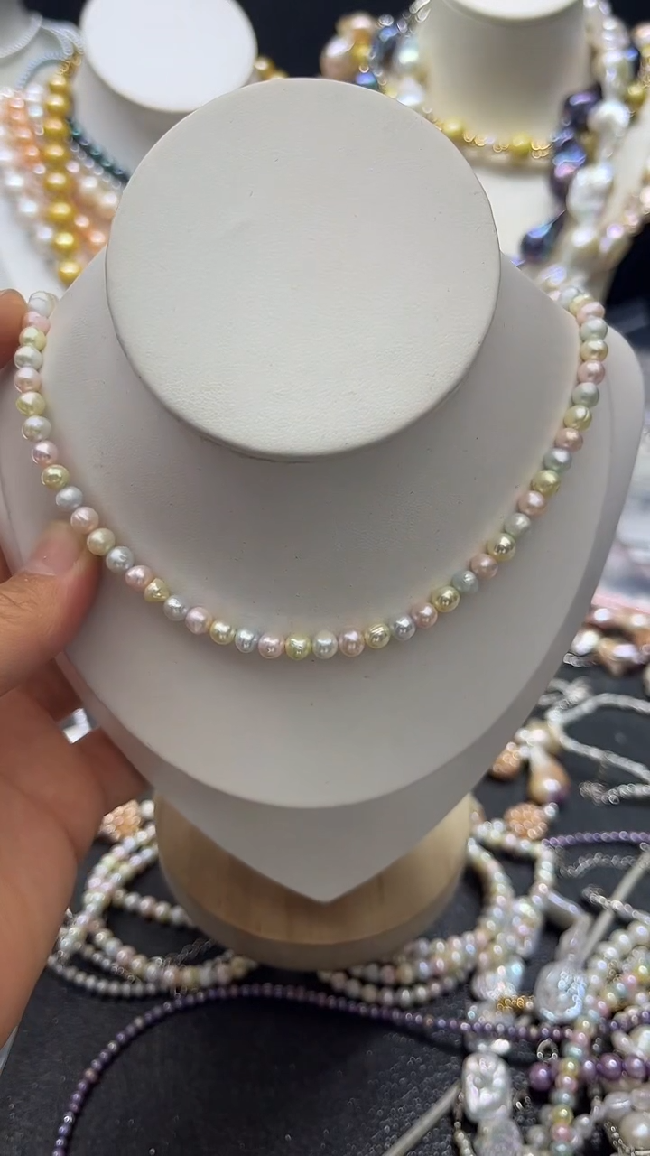 颈饰未镶嵌淡水珍珠多人