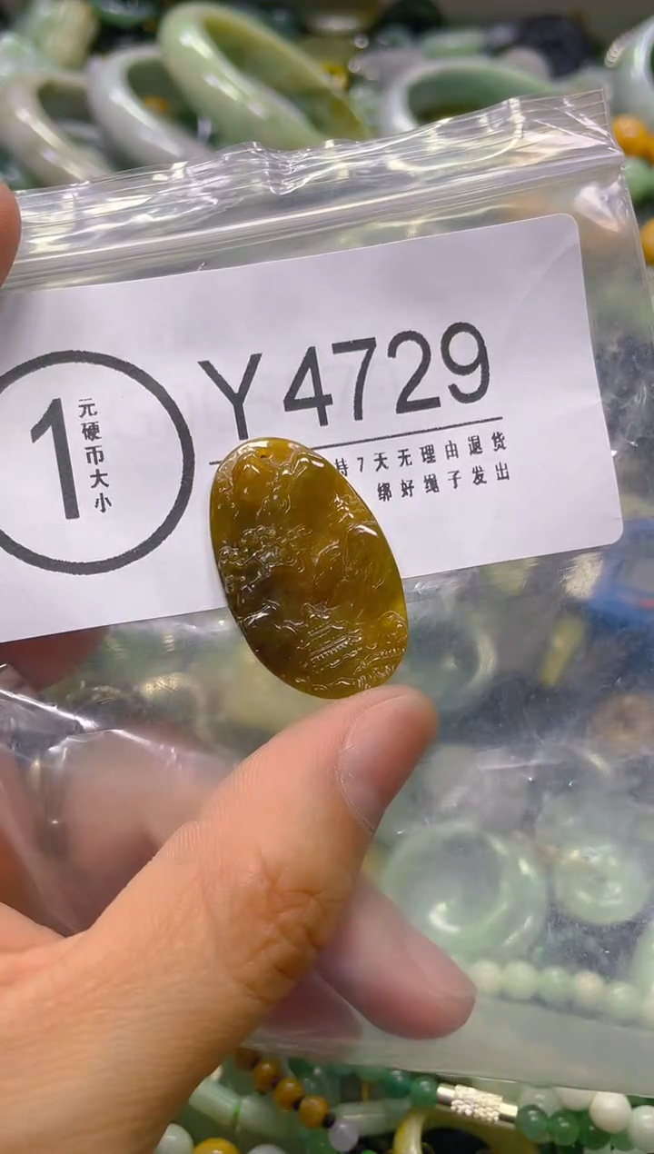 翡翠未镶嵌颈饰/Y/翡翠A货一图一物