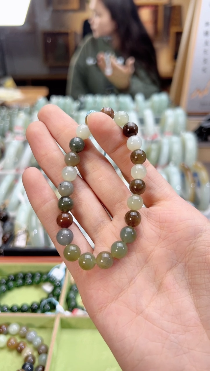 未镶嵌手串和田玉多宝手串卡8*23