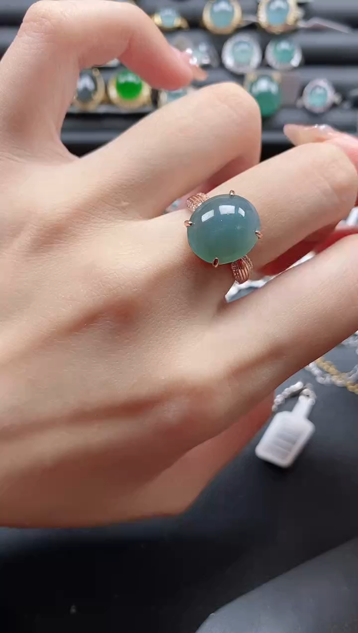 【闪购商品】翡翠戒指银S925镶嵌1111
