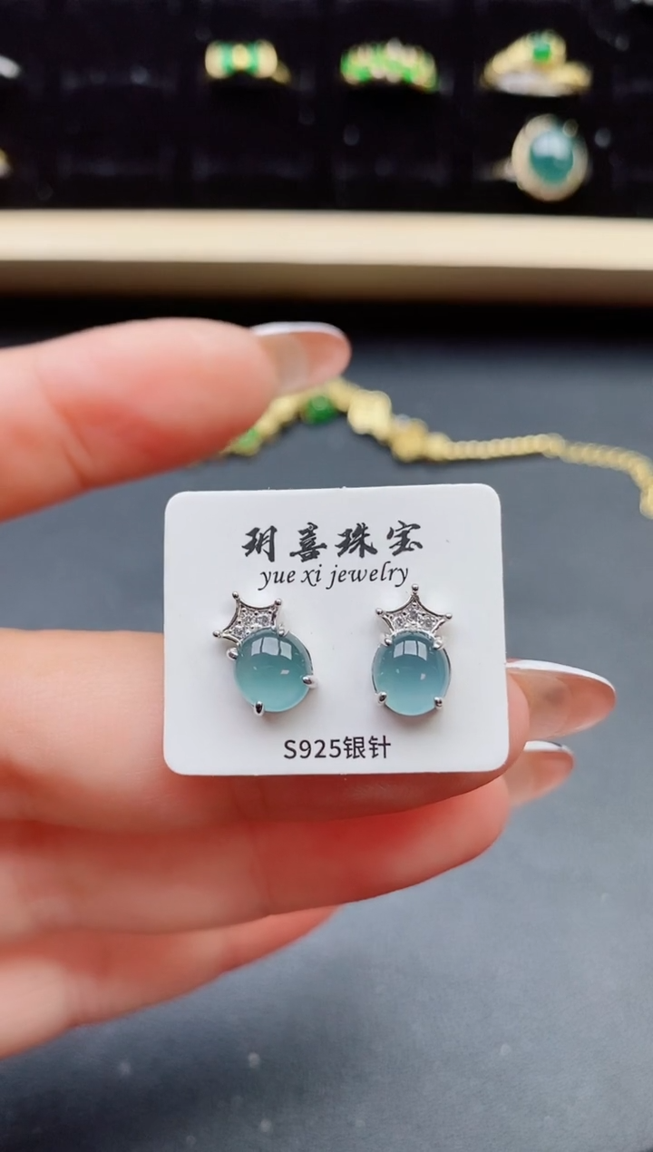 【闪购商品】翡翠银S925镶嵌戒指321321