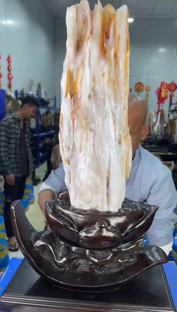 【闪购商品】硅化玉摆件未镶嵌27