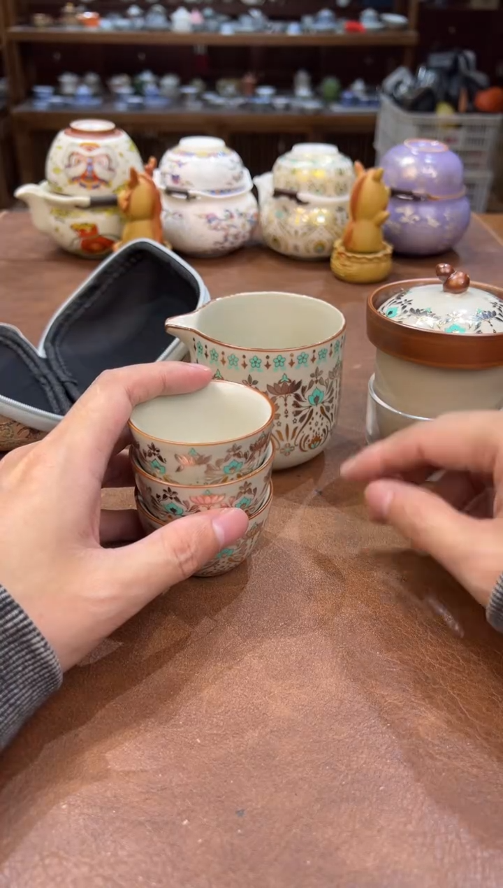 真的很便宜会开片的旅行茶具
