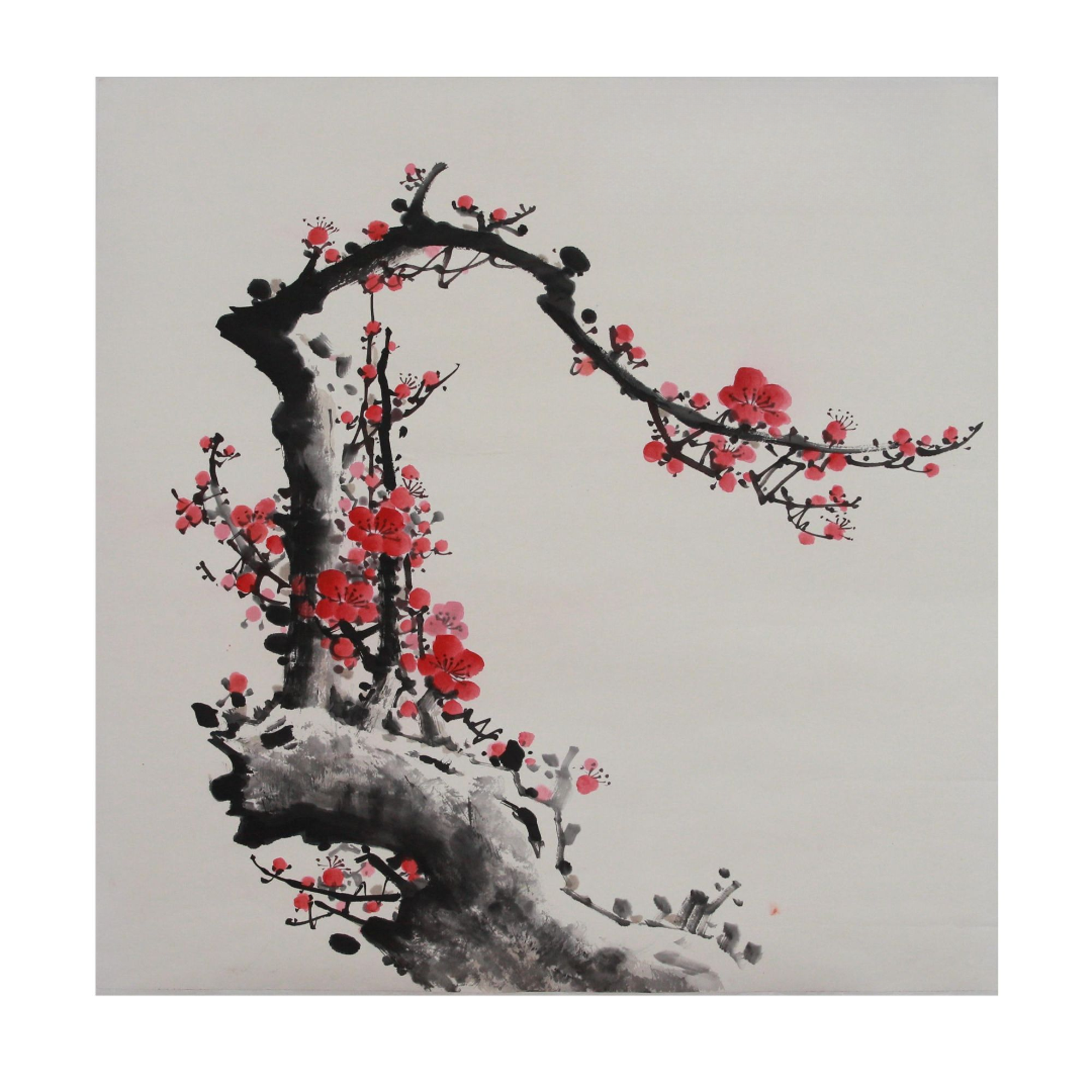 2-253 梅花 尺寸69*69cm 纸本托底