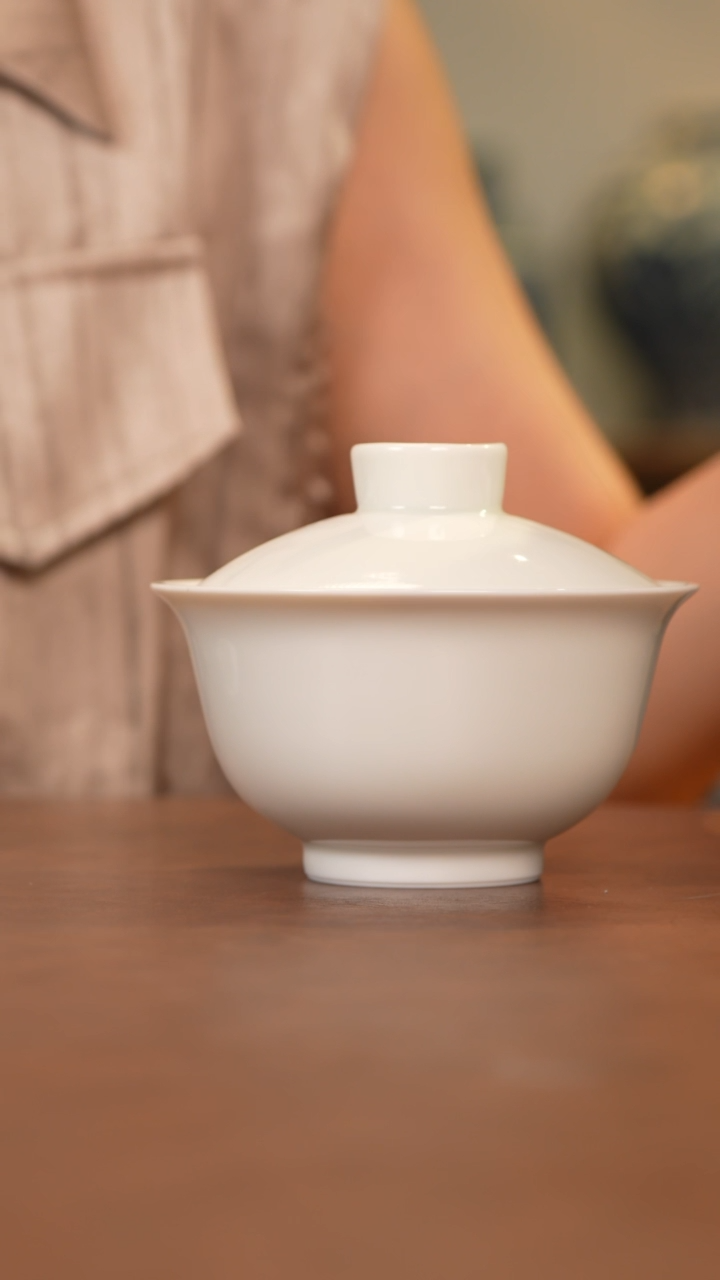 杯景德镇元宝盖碗大