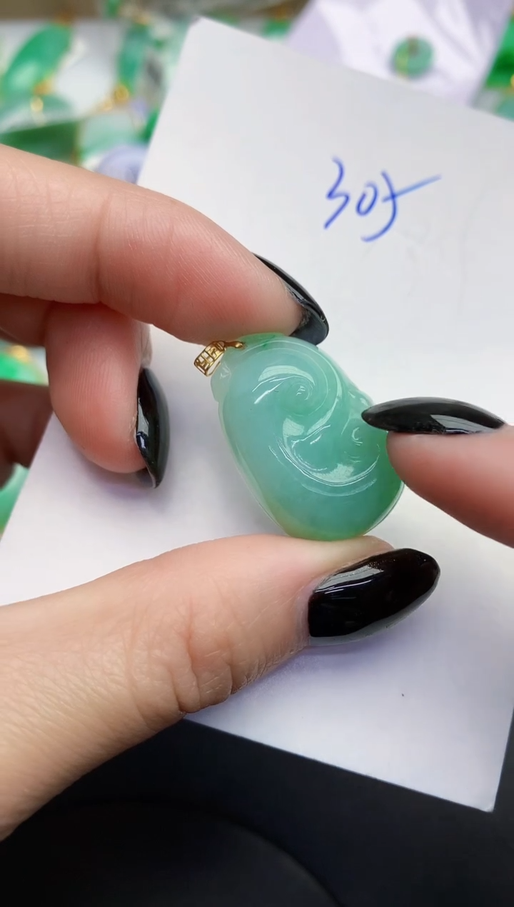 【闪购商品】翡翠颈饰18K金镶嵌000000000