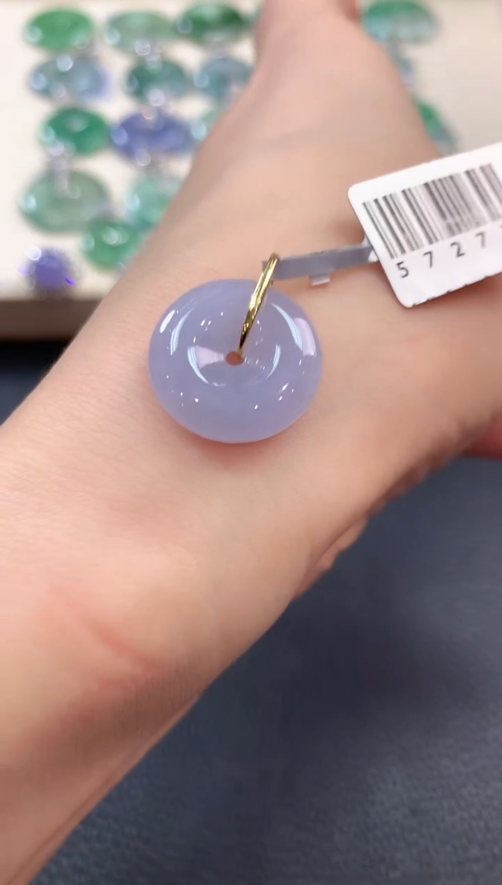 【闪购商品】翡翠吊坠(不含链)18K金镶嵌b24不退换有色差