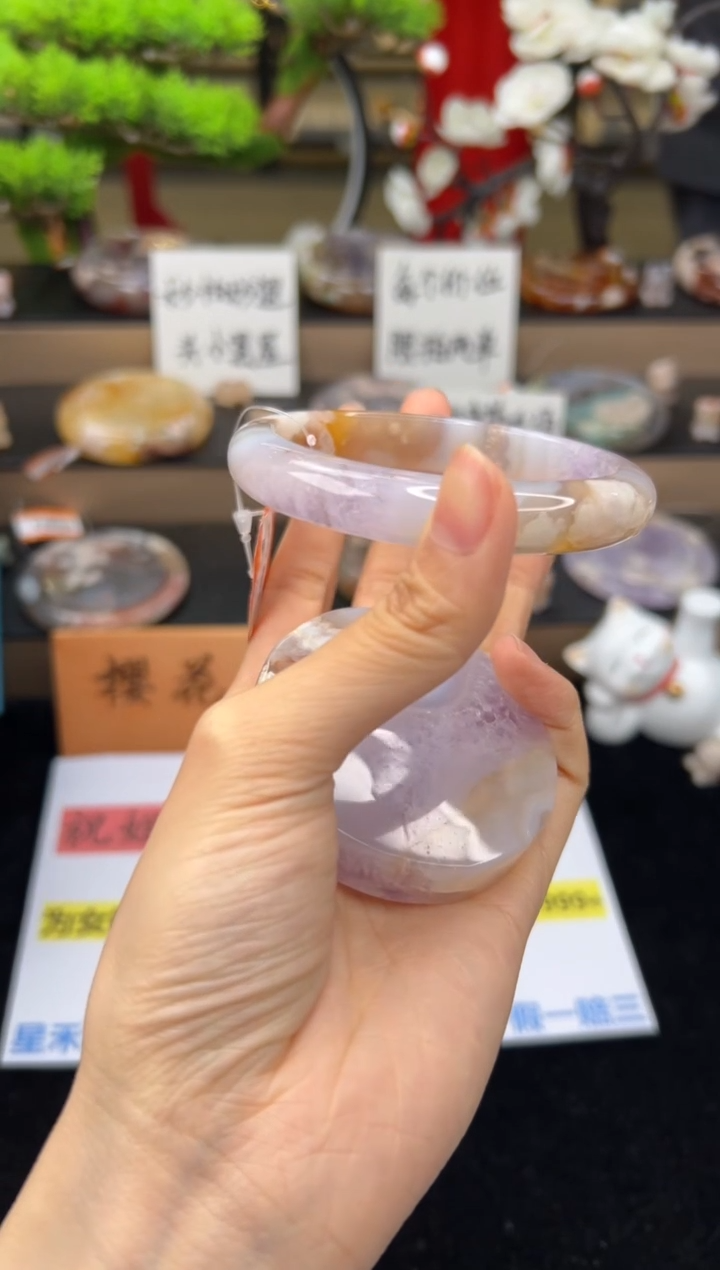 【闪购商品】石英质玉手镯未镶嵌60圈口（赠送镯心）62340