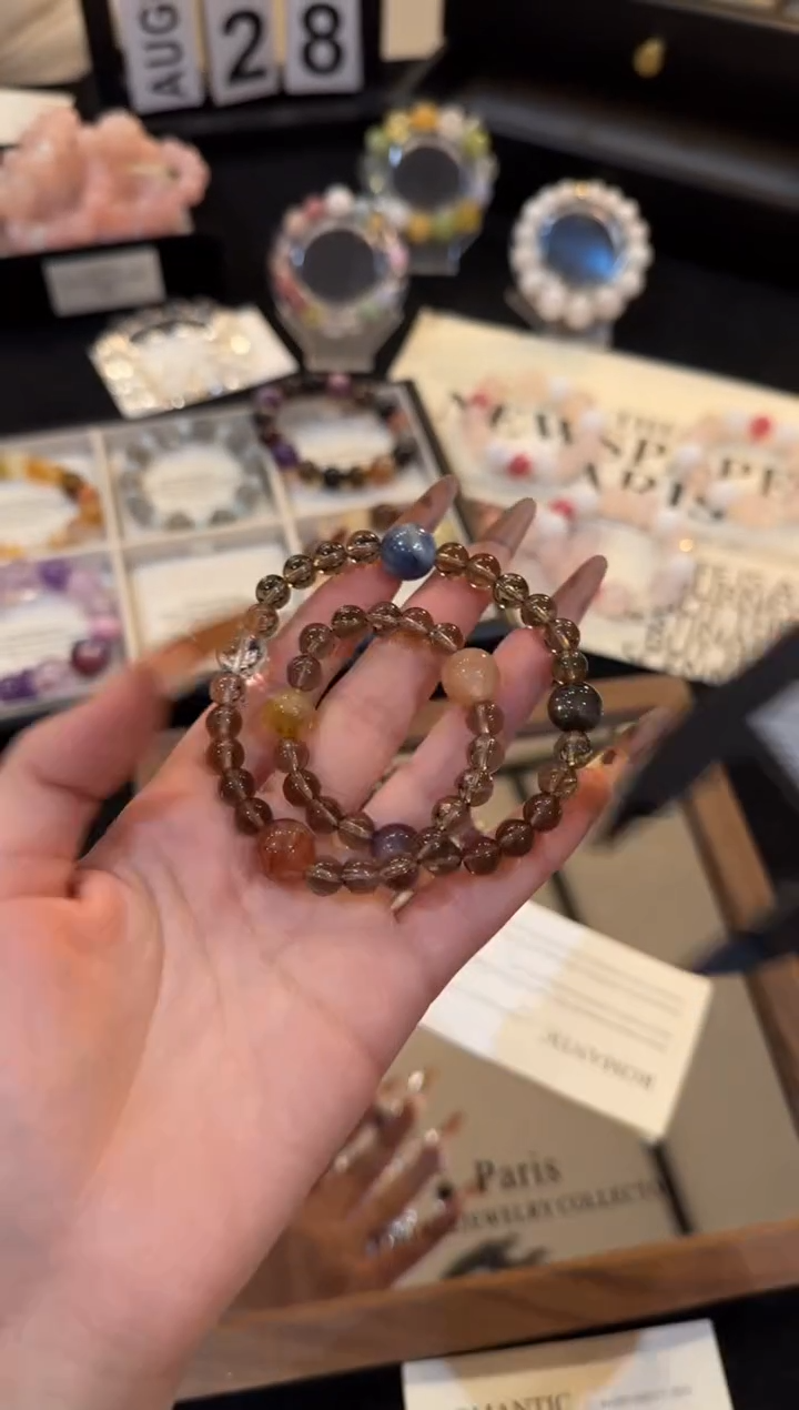 合金手链水晶茶水晶双圈手链x3387