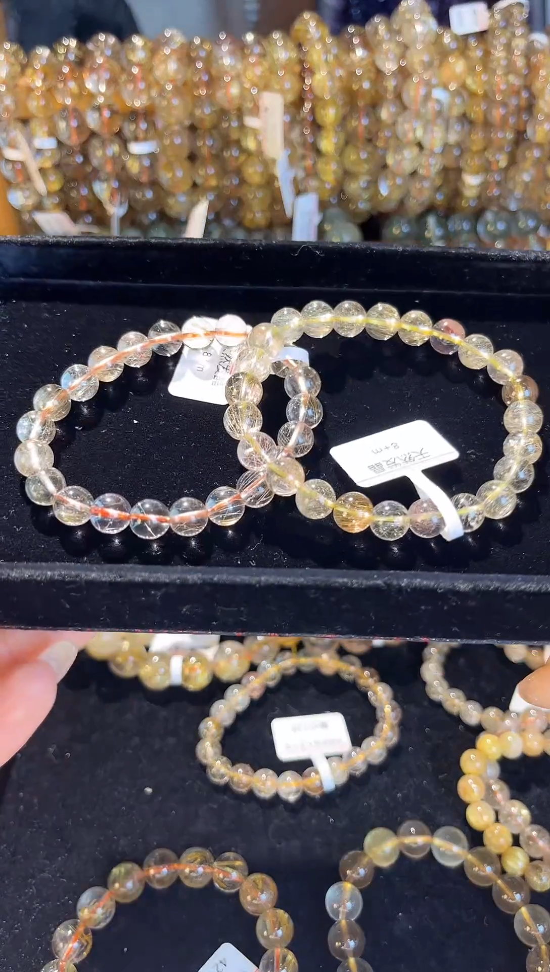 水晶手链未镶嵌8mm彩发晶多样性发其一天然水晶微瑕