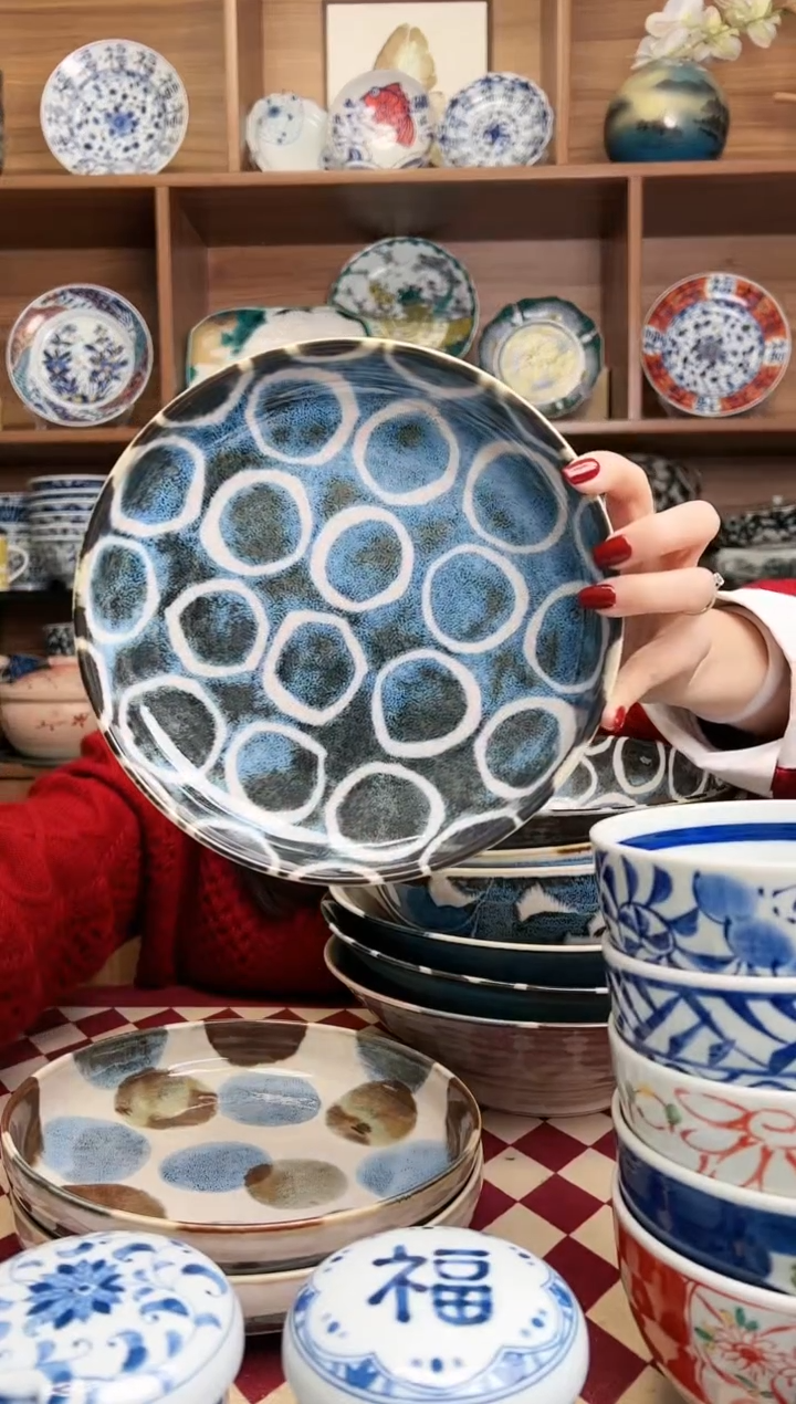 【闪购商品】瓷片笔青百丸20.3cm意面盘